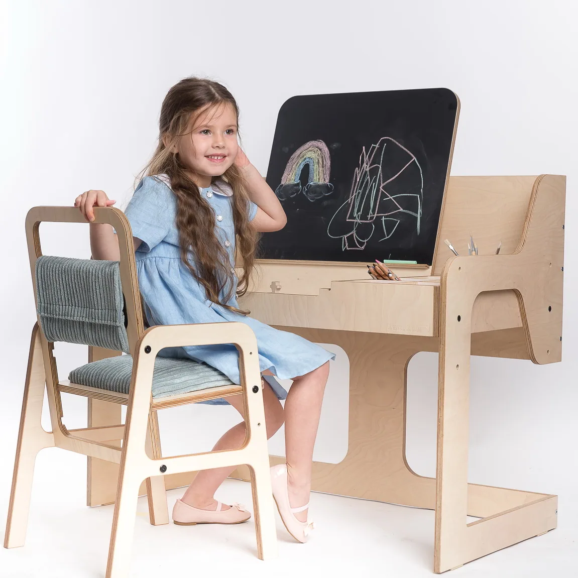 A Luula table in a calm children's room