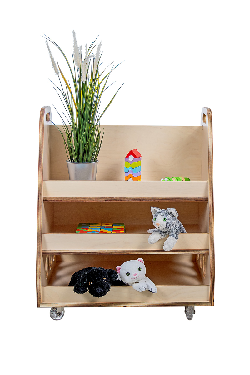 Montessori Shelf on Wheels Berta - Original Sustainable Montessori  Furniture by Luula