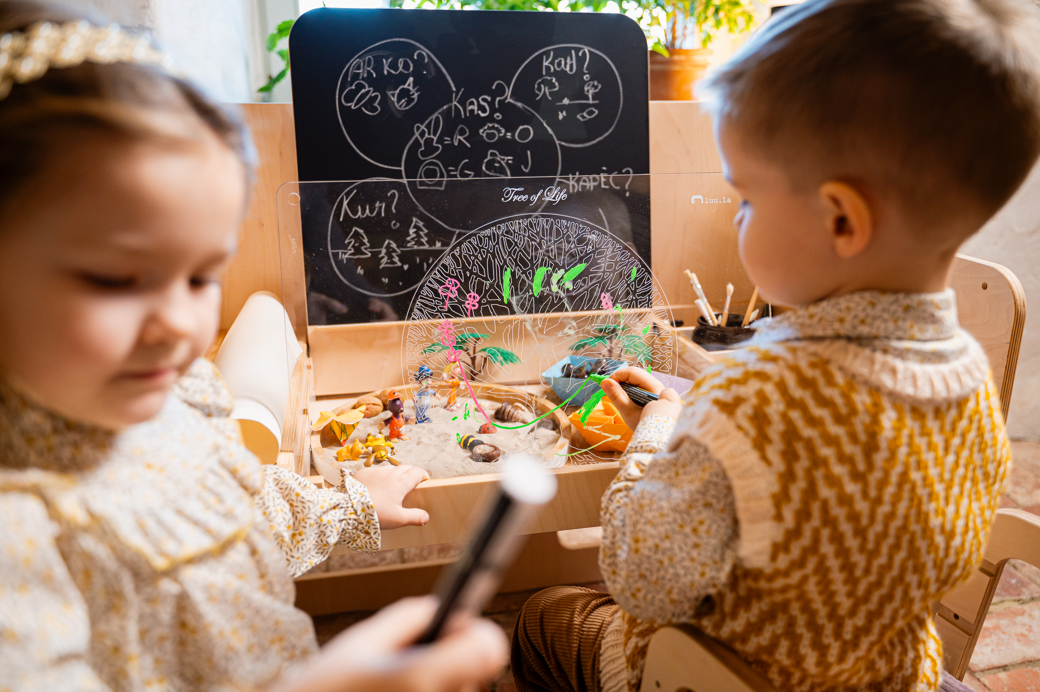 Valdorf inspired multifunctional table for self-directed learning by Luula
